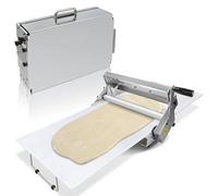 Dough Sheeter, Stainless Steel Roller Machine, Adjustable Thickness Settings, for Making Bakery Puff Pastry(S)