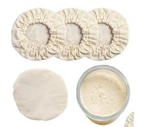Dough Starter Cover,4 Pieces ReusableKitchen Tool | Bread Fermentation Jar Cover,for Home Bakery Studio Apartment Professionals Beginners
