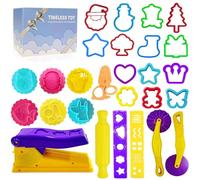 Dough Tools for Kids- Play Sets Accessories Include Animal Molds Stamps Cutter Scissor Rolling Pin Extruder and Storage Box, Best Toys for Toddler Boy Gril Age 3-8