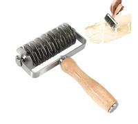 Dough Wheel - Rustproof Cutting Tool with Wooden Handle for Pastries and Cooking, for Baking Flour in the Kitchen, Restaurant, Bakery, Ergonomic Handle, Hygienic Cleaning