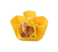 Doughnut Cat Tunnel, Pet Bed Tunnel Nest - Feel Cats Doughnut Tunnel Nest - Deformable Hideaway Enrichment Toy, Removable Kitten Playground Toy for Interior Keepers