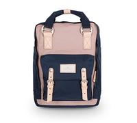 Doughnut Macaroon Backpack for Men and Women Lightweight School Bag Casual Daypack 16 Liters Basic Water Resistant Rucksack for Travel, Sports, Hiking with Pockets(Light Pink X Navy)