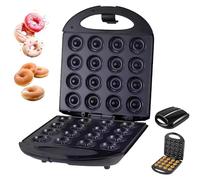 Doughnut Maker Machine 1400W Pancakes Nonstick Donut Snack Maker Machine 4.5Cm Diameter, Makes 16 Doughnuts for Home and Bakery