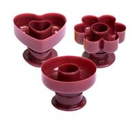 Doughnut Mold 3Pcs/Set Doughnut Round/Heart/Flower Shaped Food Grade DIY PP Dessert Fondant Cake Cutter Maker Mould Baking Tools Doughnut Cake Mold