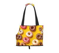 Doughnut Print Pet Tote Bag, Foldable Single Shoulder Pet Carrier For Small Pets Dogs Cats