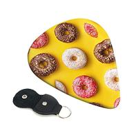 Doughnut Set Of 6 Guitar Plectrums For Acoustic Guitar, Electric Guitar, Bass, Ukulele - Thin, Medium And Thick.