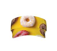 Doughnut Sunscreen Visor Cap Empty Top Outdoor Hat One Size Wide Brim Adjustable Baseball Golf Fishing Black