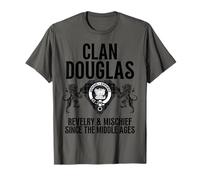 Douglas Clan Scottish Name Coat Of Arms Tartan Family Party T-Shirt