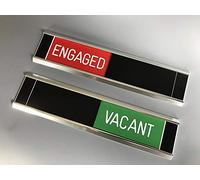Douglas Design Sliding Signs - Aluminium Framed Entry Control - Engaged (RED) / Vacant (GREEN) - (Or Your Wording)