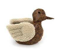 Douglas Duck Doorstop | Faux Leather Duck Doorstop with Boucle Wings | Novelty Bird Door Stopper 1.5kg - 23cm