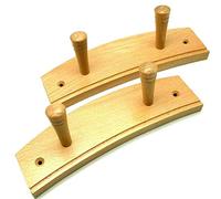 Douglas kane 2 x Hat & coat hooks 2 large wooden peg door wall hanger wood hook rack