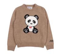 Douglas Trudi Panda 12 Patch - unisex - MC2 Saint Barth - Kids Knitwear - Brown - 4 Y - Kids 4 Y