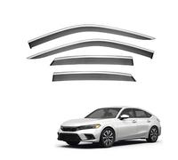 DOUII 4 Pcs Car Window Wind Deflectors for CIVIC Hatchback MK11/FE 2022 2023 2024 2025, Car Rain Deflectors Car Window Wind Sun Visor Deflectors Guard Accessories