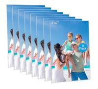 Douildhaiy 8 Pack Magnetic Picture Frames for Refrigerator, 5x7 Magnetic Photo Holders for Fridge, Acrylic Magnetic Picture Frame for Displaying Frames,Children Artworks