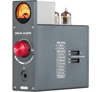 Douk Audio T4 PLUS HiFi JAN5654 Valve Tube Preamp MM/MC Phono Pre-Amplifier for Turntable Mini Stereo Preamp Headphone Amp w/VU Meter (Phono-Preamp)