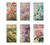 Doukado 60 Sheets Vintage Embossed Scrapbook Paper Kit, 4x5.5 Letterpress Textured Ephemera for Junk Journaling, White Kraft Deco Paper with 3D Relief Floral for Scrapbooking & DIY Collage Supplies
