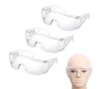 Doukesh 3 PCS Safety Glasses Protective Glasses Anti-Fog Safety Goggles Clear Safety Glasses Eye Protection Glasses Anti Splash Anti Scratch Anti Dust Lab Goggles for Work Construction Chemistry
