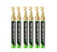 Doukesh Gravestone Colour Gravestone Pen Permanent Marker Quick Drying Waterproof for Tombstone Inscriptions (Gold, Gold (Pack of 6))
