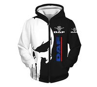 DOUKI Men's Hooded Jacket - DAF Printed Full Zip 3D Sports Jacket Hooded Jacket Top Casual Fashion-Teens Gifts-C||S