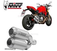 Exhaust Motorcycle Mivv Ducati Monster 1200 2018 Muffler 2 Slip-On MK3 Steel