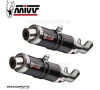 MIVV Exhaust Mufflers D.023.LXB – GP Steel Black – Ducati Monster 696