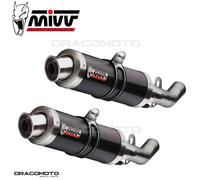 D.023.LXB - Silencers Exhaust Mufflers Mivv GP Steel Black Ducati Monster 696
