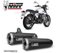 Doulbe Exhaust MOTO GUZZI V7 CLASSIC / SPECIAL 2010 2011 MIVV Ghibli Black