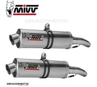 Mivv Exhaust Mufflers Oval Stainless Steel for Yamaha Xt 660 Xr 2004 > 2016