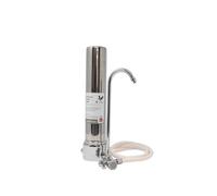 Doulton Drinking Water Filter Tap - 10” D-CS & Biotect Ultra Ceramic Countertop Water Filter System for Home Reduces Contaminants - Chrome Finish | Portable Water Tap Filter with Ceramic Candle