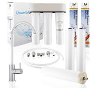 Doulton HIP Trio System Bundle + Pillar Tap, Installation Kit | Included: Doulton HIP Trio, Limescale + Fluoride Reduction + Biotect Ultra Ceramic Filters, Pillar Tap & Installation Kit