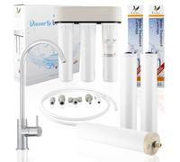 Doulton HIP TRIO Undersink Water Filter System + Biotect Ultra, Limescale & Fluoride Reduction Ceramic Filter + Pillar Tap +Installation Kit Bundle |Reduces Contaminants |Improves Taste| NSF Certified