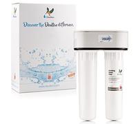 Doulton W9380020 Duo Under Sink Drinking Water Housing Includes a CleanSoft Scale Reduction UltraCarb Ceramic Filter Candle 42437 inch John Guest Push-fit Inlet & Outlet 10 inch BSP Thread, White