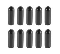 Doumneou 100 Pieces Rubber End Caps 4 mm ID PVC Round Tube Bolt Cap Cover Screw Thread Protection Black