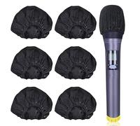 Doumneou 120PCS Disposable Microphone Cover Non-Woven Microphone Cover Dust Cover Microphone Cover-Black Easy to Use