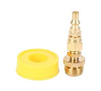 Doumneou 1LB Propane Regulator Adapter, 1in -20 Male Throwaway Cylinder to 3/8in Male and 1/4in Quick Plug Fitting