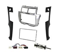 Doumneou 2 Din Car Stereo Trim Kit of Dashboard for Yaris Vitz Platz 2005-2011 DVD Player Installation Bezel Fascias