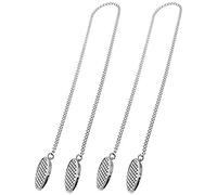 Doumneou 2 Pcs Napkin Chain Napkin Holder Napkin Clips Chain Flexible Lanyard Neck Strap for Seniors Older Adults Children