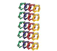 Doumneou 20Pcs Plastic Tambourine Musical Instruments, Mini Handheld Tambourines,Percussion Rhythm Musical Instruments