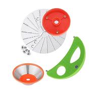 Doumneou 4 Pack Replacement Blade with Base Crescent Tool Filter Basket for Jack Lalanne Power Juicer Replacement Parts