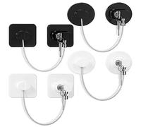 Doumneou 4 Pieces Fridge Lock Refrigerator Lock with 8 for Children Kids, Freezer Lock Child Safety Cabinet Lock