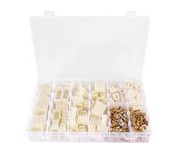 Doumneou 400Pcs 6.3mm 1 2 3 4 6 8 9 Pin Electrical Automotive Male Female Socket Plug and Pin Header Crimp Wire Terminals Kit for Motorcycle Bike Car Boats