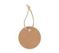 Doumneou 50Pcs Round Kraft Gift Tag with Hemp Cord