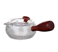 Doumneou 600Ml Teapot Japanese Style Transparent Glass Wooden Handle Pot Teapot Coffee Teapot Tool Decor