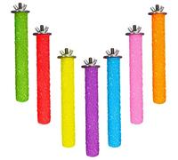 Doumneou 7 Pcs Grip Bird Cages Perch for Conures Parakeets Lovebirds Cockatiels, Good for Keep and Beaks in Top Condition