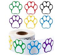 Doumneou A Roll of 500 Pieces Stickers Dog Name Tags Labels Stickers Print 2.5 cm (Mixed Colour)