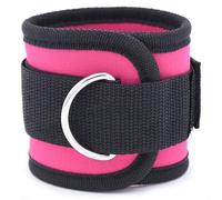 Doumneou Adjustable D-Ring Buckle Fitness Resistance Band Multi Leg Thigh Ankle Cuff Strength Weight Lifting Fitness Rope Red