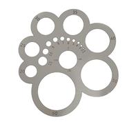 Doumneou Leather Cutting Tool Corner Cutter Circle Drawing Template Metal Ruler for Leathercraft Woodworking Sewing DIY Craft