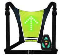 Doumneou LED Bike Turn Signal Backpack,LED Bicycle Turn Signals Vest,Rechargeable Reflective Backpack with Direction Indicator