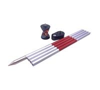 Doumneou Mini 360 Degree Prism for Type Total Station Replace GRZ101 Mini Prism Survey + 4 Poles with Soft Bag + A Bubble