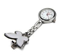 Doumneou Nurses Clock Heart rate monitor pocket watch quartz butterfly motive white